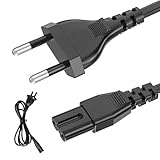 cable pour brancher ordi sur tele Cable Alimentation Tv:European plug type C to C7/European plug 8, parfait pour remplacer les câbles CA d'origine courts ou défectueux, cordon d'alimentation fiable, construction robuste et protection intégrée contre les plis sont conçus pour fournir une connexion d'alimentation permanente pour votre ordinateur ou d'autres appareils.