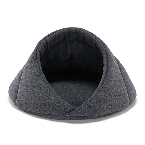 Panier de lit de chien réchauffeur thermique lavable gris - 4