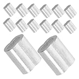 Gatuida 100 Stück Aluminiumhülsen Doppel Loch Drahtseilklemmen aus Aluminium für Einfache...