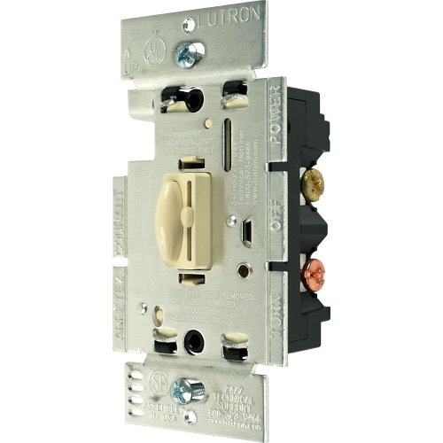 Lutron Q-600P-IV 600W Single-Pole Qoto Dimmer and Switch, Ivory