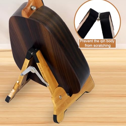 Support de guitare en bois stable contre les chutes d'instrument pliable