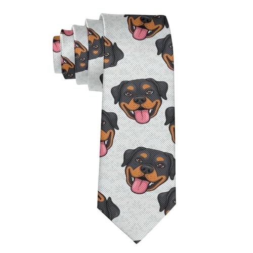 MZERSE Fashion Neckties Mens Shirt Uniform Skinny Tie for Business Holiday Necktie Rottweilers And Thistles