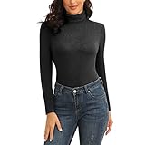 Superwarm Rollkragenpullover für Damen - Der Stoff des Pulli hat ausgezeichnete Wärme und feuchtigkeitsableitende Eigenschaften, um Ihren Körper für lange Zeit warm zu halten, so dass es für zu Hause oder als warme Schicht unter Outdoor-Kleidung, Sportbekleidung, Skifahren / Snowboarden oder Winterkleidung geeignet ist.