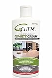 GCHEM Quartz Cream, Detergente Professionale per Superfici in Quarzo e Marmo, Crema Lucidante per Pulizia Periodica, 200g