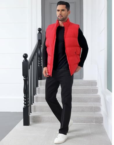 Men'S Winter Lightweight Puffer Vest Sleeveless Jacket Casual Puffy Vests4