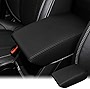 INTGET Car Center Console Armrest Cover for Subaru Forester Accessories 2019 2020 2021 2022 2023 Leather Middle Arm Rest Box Lid Cover Seat Pad Protector(Black)
