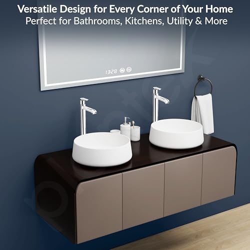 Image of Plantex Pure Brass High Neck Pillar Cocke for Basin with Teflon Tape /Tap for Wash Basin with 7 Year Warranty - (3521, Chrome)