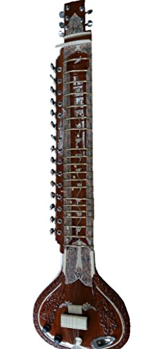 Sitar de fusion acoustique-électrique indien avec col ultra-résistant pour les cordes de résonateur - Les Beatles, Paul McCartney, John Lennon, RIngo Starr, George Harrison Sitar de fusion acoustique-électrique indien avec col ultra-résistant pour les cordes de résonateur – Image 3