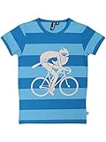 Print mit fahrradfahrendem Wikinger