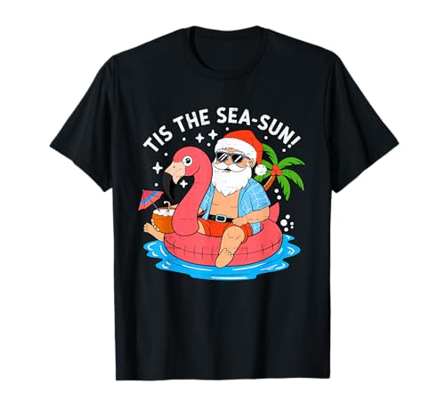 Funny Santa Christmas In July Funny Summer Xmas Men Boy Kids T-Shirt