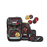 ergobag cubo Set - ergonomischer Schulrucksack, Set 5-teilig, Taekbärdo - Grau