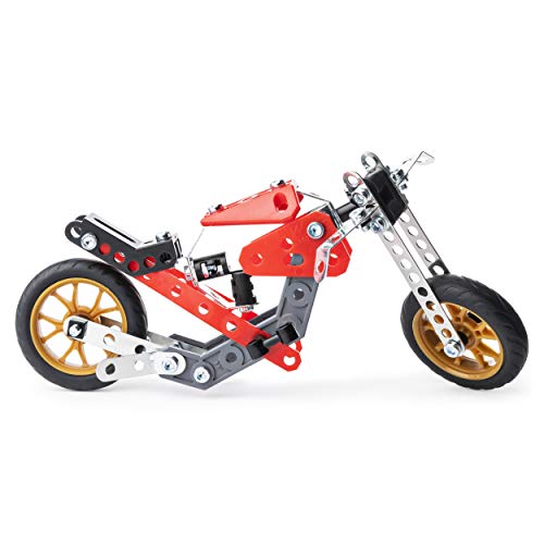 41e7XypGa5L MECCANO - VOITURE ET MOTO 5 MODÈLES - Coffret Inventions Avec 132 Pièces Et 2 Outils - Jeu de Construction - 5 Modèles Différents de Véhicules à Construire - 6053371 - Jouet Enfant 10 Ans et +