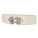 Viishow Retro Wide Metal Interlock Buckle Womens Elastic Waist Belt Cinch