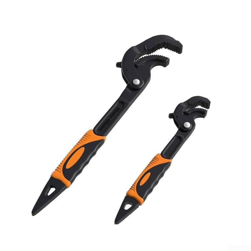 Llave ajustable de autobloqueo mandíbula ancha 60 mm cromo vanadio naranja