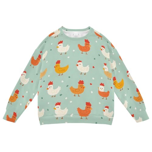 Little Boys Animal Print Fleece Lined Crewneck Sweatshirt Lounge Tops Long Sleeve Pullover