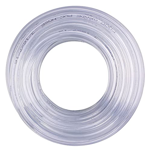DERNORD PVC Tubing 3/16"ID X 7/16"OD Flexible Clear Vinyl Hose 25 Feet for Food Grade