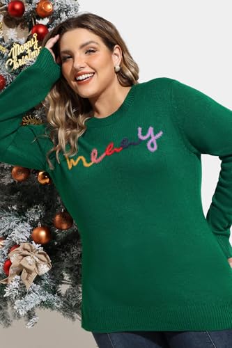 Image of TIYOMI Plus Size Sweaters for Women Oversized Pullover Crewneck Sweater Knit Side Split Casual Sweaters Fall Winter XL-5XL