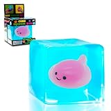 Stress Cube Fidget Toys Adults - Sensory Toys for Kids with Autism Stress Ball - Glow in The Dark Blobfish Inside, Squishy Sensory Toy, Stress Relief Toy for Halloween, Christmas & Birthday Gift