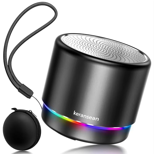 Image of Portable Bluetooth Speaker Case Packed, Mini Speaker, Noise Mic | 12H Battery Life, Metal Cover,TWS Pairing, Wireless Speaker with RGB Lights for Home /Travel /Outdoor /Car /Beach by Music Lovers