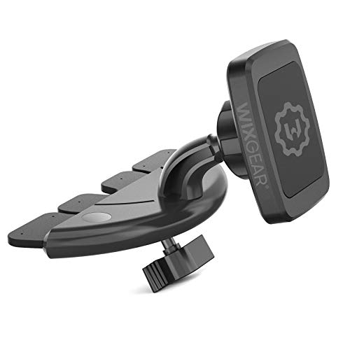Wixgear Rectangular Head Universal Cd Slot Magnetic Car Mount Holder, For Cell Phones And Mini Tablets With Fast Swift-Snap Technology #TOP7