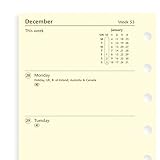filoFax 68224-OS Refill for Year 2018 Pocket Week On Two Pages Diary in Cotton Cream