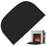 Jiavlyx Funkenschutzplatte für Kaminofen, 80 × 50cm Feuerfeste Kaminmatte, Feuerfeste Bodenschutzmatte für Kamine, Feuerfeste Unterlage, Bodenblech für Schutz des Bodens Vor Funken