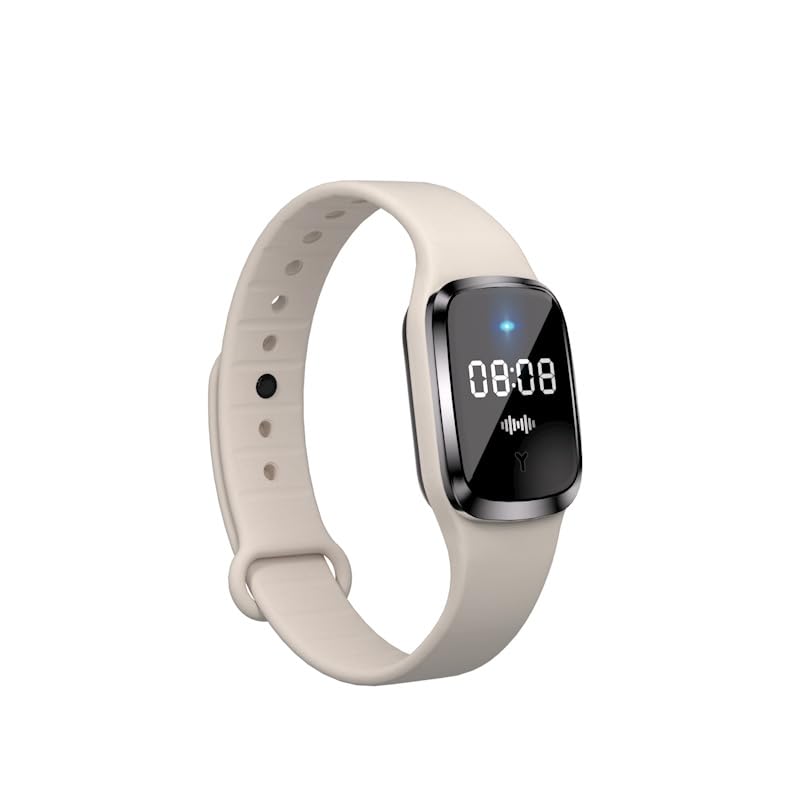 Pulseras ultrasónicas repelentes de mosquitos para reloj, pulseras de silicona ajustables para exteriores, para niños y adultos, no tóxicas, naturales (paquete de 2 relojes M2 beige)