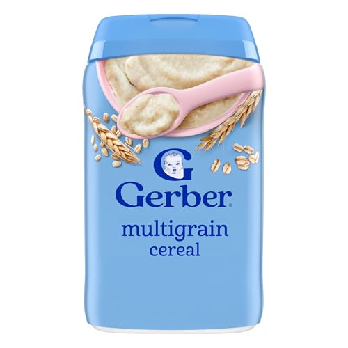 Gerber Stage 2 Baby Food, Multigrain Cereal, Whole Grains, Iron, Zinc & Vitamin B12, Baby Cereal...