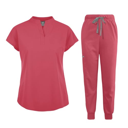 niaahinn Scrubs Set for Women Nurse Uniform Jogger Suit Stretch ...