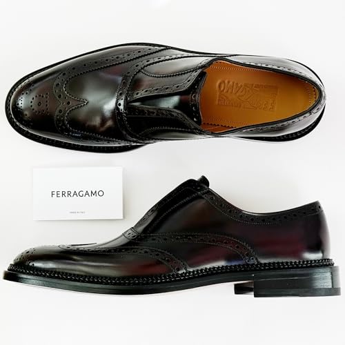 GAUDINO Brown Leather 10 D Men's Dress Wingtip Brogue Welted Loafers (Salvatore2