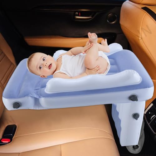 Extensor de asiento para niños inflable que evita caídas y malas posturas en viajes largos 4