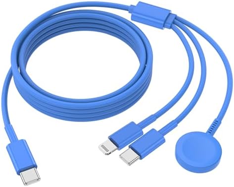 Apple Watch Charger Cable, USB-C Magnetic 3-in-1 6 FT, Compatible with Apple Watch Series 9/8/7/6/SE/5/4 & iPhone 15/14/13/12/11, iPad