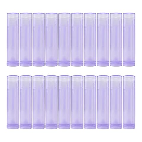 30 PCS Tubos de lápiz Labial de plástico púrpura de Imirootree Cover
