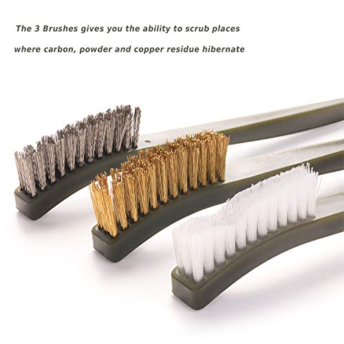 20 Pcs Gun Cleaning Brushes & Picks Kit Set Brass Steel Nylon Double Ended Gun Cleaning Brushes Stainless Steel Pick Set - Brass Steel Nylon Bristle Brushes #TOP4