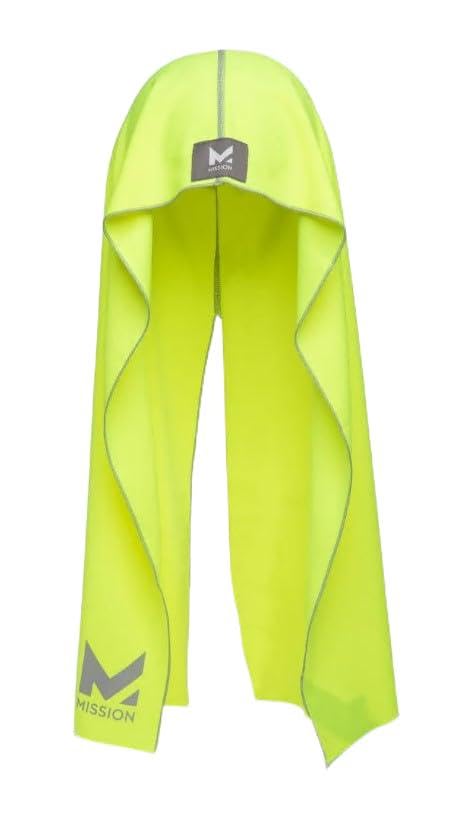 Image of MISSION Cooling Hoodie Towel, Evaporative Cool Technology, Cools Instantly When Wet, UPF 50 Sun Protection, Contours Your Head to Stay in Place, Great for Sports, Fitness, Gym
