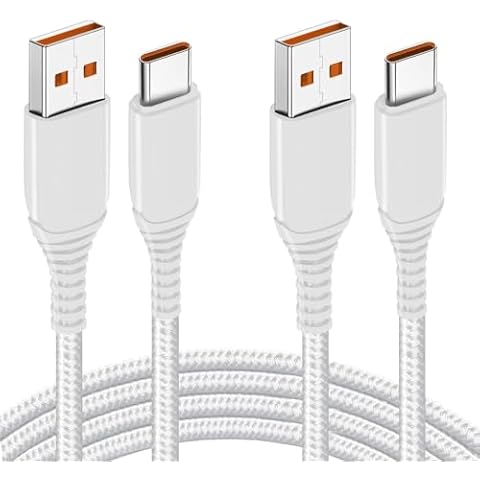 2Pack 1.8M USB C Turbo Charging Cable Cover