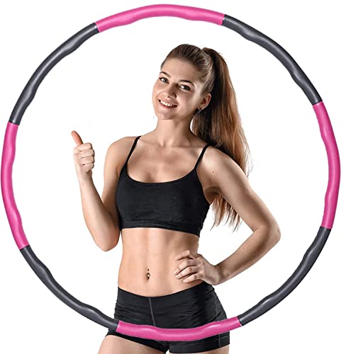 Hula Hoop Adulte, Cerceau de 1,2 kg Convient pour Le Fitness / Le Sport 8 cerceaux Portables réglables Larges Cover