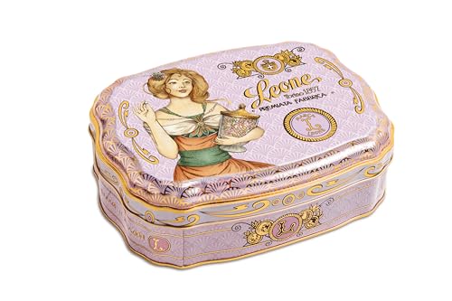 Leone seit 1857 Liberty Violet - Caja de metal para caramelos Leone veganos y sin gluten, 200 g