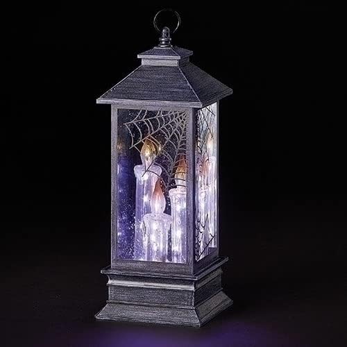 Roman Halloween Lantern Purple LED Swirl Water Dome