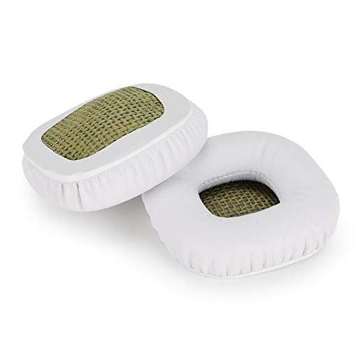 1 Par Hörlursfodral för Marshall Memory Foam Hörlurar Öronkuddar Mjuk Utbytesöronkudde Memory Soft Sponge Öronskyddsfodral för Marshall Major II(vit)