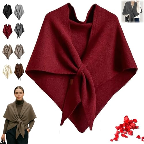 Pashmina Shawl Wraps for Women, 2025 Knitted Shawls and Wraps Cardigan Cape, Wool Cashmere Shoulder Top Sweater Shawl Scarf