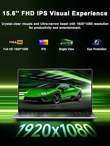 Image of XNQ Gaming Laptop 2026, AMD Ryzen 7, 15.6inch Laptop Computer, 8C /16T, Up to 4.1GHz, 20GB RAM 512GB SSD, Radeon Vega 10 Graphics, Win 11 pro, Up to 2TB, IPS 1080p FHD, 6000mAh, WiFi 5, Backlit,