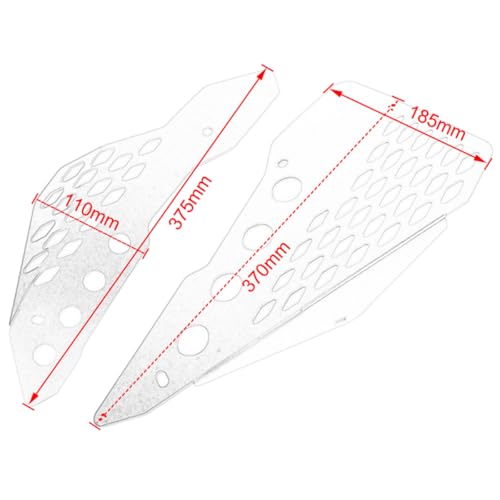 Motorradzubehör Aluminium Side Mid Rahmen Cover Panel Schutzfolie Verkleidung für Scrambler Sixty/Desert Sled/Vollgas/Urban Enduro (Schwarz)