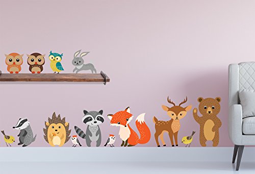Vinilos Decorativos Animales Bosque Pegable 14 Piezas miniatura 2