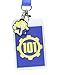 Fallout Lanyard Vault 101 Clear ID Badge Holder with Pip-Boy Rubber Charm