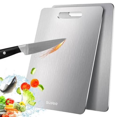 Titanium Cutting Boards for Kitchen (2 Pack)