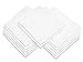 Milesky Men's Cotton Handkerchiefs Solid White Square 16 x 16" - 12 Pack (MHW03)