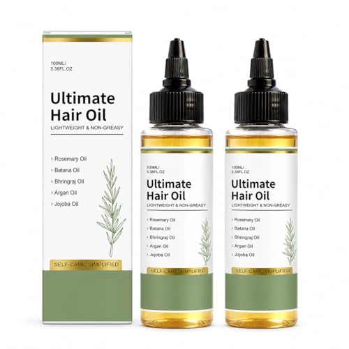 Aceite Capilar con Romero, Sérum Capilar Ligero y No Graso para Cabello Seco y Dañado, Control del Frizz y Brillo Natural, 100 ml
