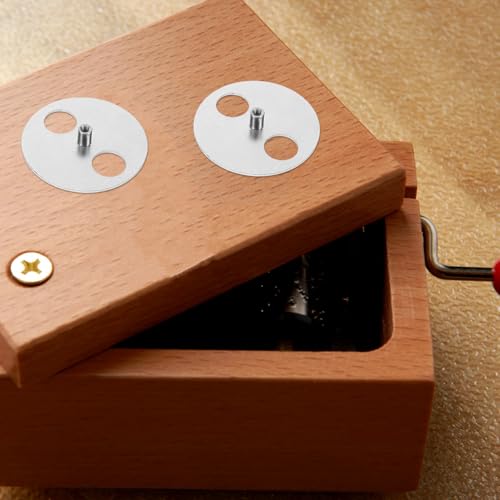 NUOLUX オルゴール用金属巻き取りベース 丸形ディスク交換パーツ DIYオルゴール部品 巻き上げ機能強化 ホームデコレーション用 4個セット [5]