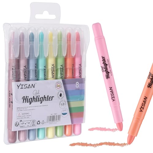 YISAN Bibel Textmarker, Bibelmarker Stifte, Bibel Highlighter Pastell, Markerstifte Set, 8 Farben,70641
